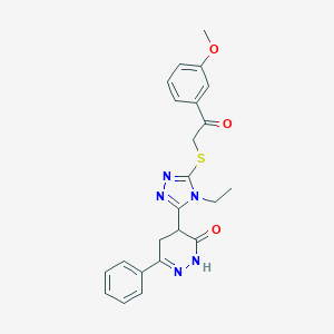 4-(4-ethyl-5-{[2-(3-methoxyphenyl)-2-oxoethyl]sulfanyl}-4H-1,2,4-triazol-3-yl)-6-phenyl-4,5-dihydro-3(2H)-pyridazinone