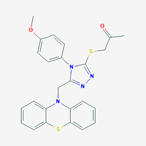 1-{[4-(4-methoxyphenyl)-5-(10H-phenothiazin-10-ylmethyl)-4H-1,2,4-triazol-3-yl]sulfanyl}acetone