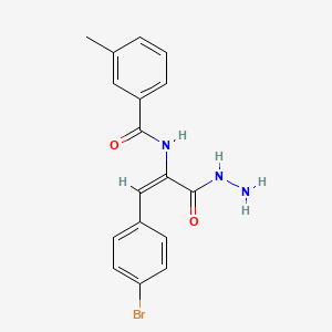 molecular formula C17H16BrN3O2 B5028661 N-[(E)-1-(4-bromophenyl)-3-hydrazinyl-3-oxoprop-1-en-2-yl]-3-methylbenzamide 