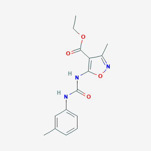 molecular formula C15H17N3O4 B502872 Ethyl 3-methyl-5-[(3-toluidinocarbonyl)amino]-4-isoxazolecarboxylate 