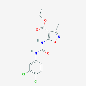 Ethyl 5-{[(3,4-dichloroanilino)carbonyl]amino}-3-methyl-4-isoxazolecarboxylate