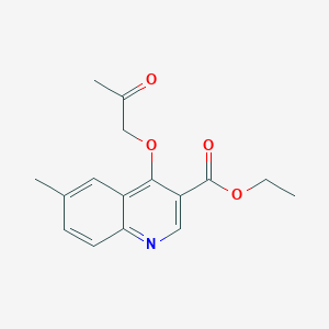 molecular formula C16H17NO4 B502877 Ethyl 6-methyl-4-(2-oxopropoxy)-3-quinolinecarboxylate 