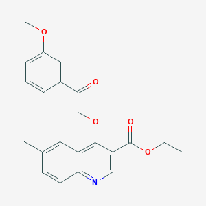 Ethyl 4-[2-(3-methoxyphenyl)-2-oxoethoxy]-6-methyl-3-quinolinecarboxylate