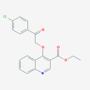 Ethyl 4-[2-(4-chlorophenyl)-2-oxoethoxy]-3-quinolinecarboxylate