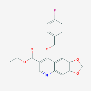 Ethyl 8-[(4-fluorobenzyl)oxy][1,3]dioxolo[4,5-g]quinoline-7-carboxylate