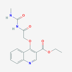 Ethyl 4-(2-{[(methylamino)carbonyl]amino}-2-oxoethoxy)-3-quinolinecarboxylate