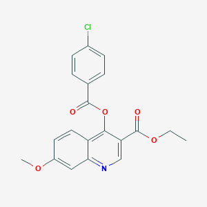 Ethyl 4-[(4-chlorobenzoyl)oxy]-7-methoxy-3-quinolinecarboxylate