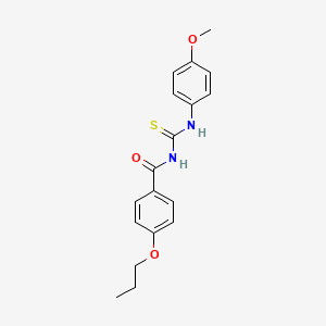 molecular formula C18H20N2O3S B5028954 N-[(4-methoxyphenyl)carbamothioyl]-4-propoxybenzamide 