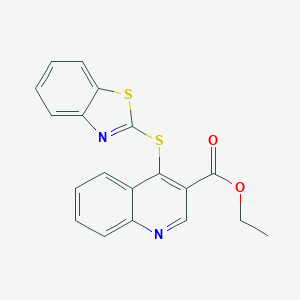 Ethyl 4-(1,3-benzothiazol-2-ylsulfanyl)-3-quinolinecarboxylate
