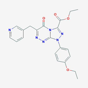 molecular formula C21H20N6O4 B502911 Ethyl 1-(4-ethoxyphenyl)-5-oxo-6-(3-pyridinylmethyl)-1,5-dihydro[1,2,4]triazolo[3,4-c][1,2,4]triazine-3-carboxylate 