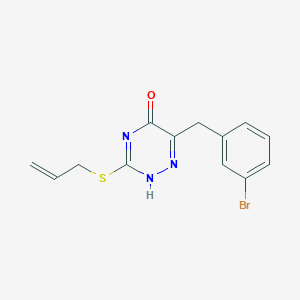 6-[(3-bromophenyl)methyl]-3-prop-2-enylsulfanyl-2H-1,2,4-triazin-5-one
