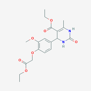 molecular formula C19H24N2O7 B5029221 Ethyl 4-[4-(2-ethoxy-2-oxoethoxy)-3-methoxyphenyl]-6-methyl-2-oxo-1,2,3,4-tetrahydropyrimidine-5-carboxylate 