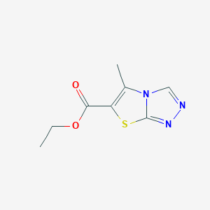 molecular formula C8H9N3O2S B502925 Ethyl 5-methyl[1,3]thiazolo[2,3-c][1,2,4]triazole-6-carboxylate 