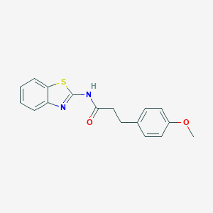molecular formula C17H16N2O2S B502940 N-(1,3-benzothiazol-2-yl)-3-(4-methoxyphenyl)propanamide CAS No. 540529-90-6