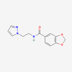 molecular formula C13H13N3O3 B5029414 N-(2-pyrazol-1-ylethyl)-1,3-benzodioxole-5-carboxamide 