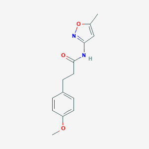 molecular formula C14H16N2O3 B502945 3-(4-methoxyphenyl)-N-(5-methyl-1,2-oxazol-3-yl)propanamide CAS No. 543723-94-0