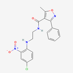 molecular formula C19H17ClN4O4 B5029473 N-[2-(4-chloro-2-nitroanilino)ethyl]-5-methyl-3-phenyl-1,2-oxazole-4-carboxamide 