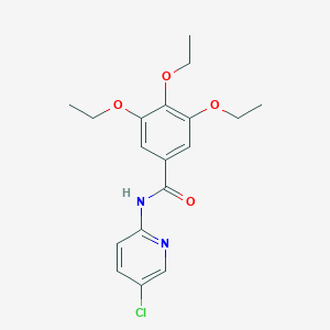 molecular formula C18H21ClN2O4 B502950 N-(5-chloropyridin-2-yl)-3,4,5-triethoxybenzamide 