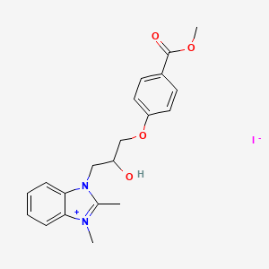 molecular formula C20H23IN2O4 B5029534 Methyl 4-[3-(2,3-dimethylbenzimidazol-3-ium-1-yl)-2-hydroxypropoxy]benzoate;iodide 