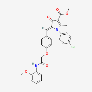 molecular formula C29H25ClN2O6 B5029563 methyl (5Z)-1-(4-chlorophenyl)-5-(4-{2-[(2-methoxyphenyl)amino]-2-oxoethoxy}benzylidene)-2-methyl-4-oxo-4,5-dihydro-1H-pyrrole-3-carboxylate 