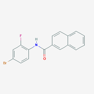 molecular formula C17H11BrFNO B502964 N-(4-bromo-2-fluorophenyl)-2-naphthamide 