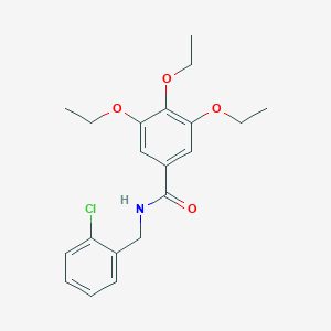 molecular formula C20H24ClNO4 B502976 N-(2-chlorobenzyl)-3,4,5-triethoxybenzamide 