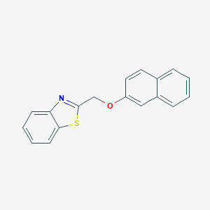 molecular formula C18H13NOS B502980 1,3-Benzothiazol-2-ylmethyl 2-naphthyl ether CAS No. 339566-23-3