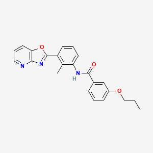 molecular formula C23H21N3O3 B5029901 N-[2-methyl-3-([1,3]oxazolo[4,5-b]pyridin-2-yl)phenyl]-3-propoxybenzamide 