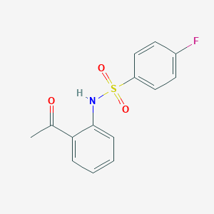 molecular formula C14H12FNO3S B502997 N-(2-乙酰基苯基)-4-氟苯磺酰胺 CAS No. 303152-34-3