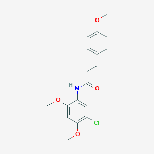 molecular formula C18H20ClNO4 B503005 N-(5-chloro-2,4-dimethoxyphenyl)-3-(4-methoxyphenyl)propanamide 