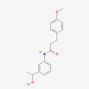 molecular formula C18H21NO3 B503006 N-[3-(1-hydroxyethyl)phenyl]-3-(4-methoxyphenyl)propanamide 