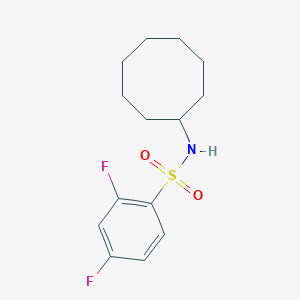 molecular formula C14H19F2NO2S B503007 N-cyclooctyl-2,4-difluorobenzenesulfonamide 