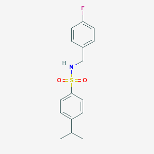 molecular formula C16H18FNO2S B503009 N-(4-fluorobenzyl)-4-isopropylbenzenesulfonamide 