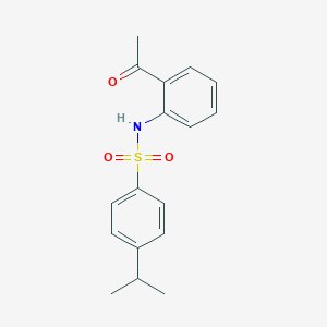 molecular formula C17H19NO3S B503010 N-(2-acetylphenyl)-4-isopropylbenzenesulfonamide CAS No. 849686-57-3