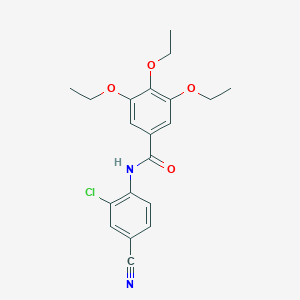 molecular formula C20H21ClN2O4 B503014 N-(2-chloro-4-cyanophenyl)-3,4,5-triethoxybenzamide 