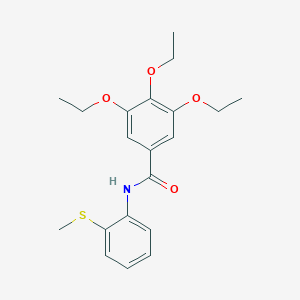 molecular formula C20H25NO4S B503016 3,4,5-triethoxy-N-(2-(methylthio)phenyl)benzamide 