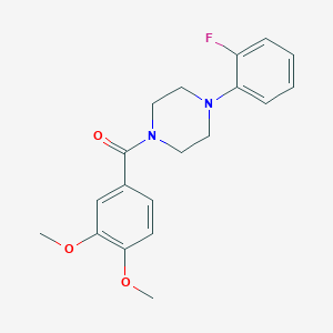 molecular formula C19H21FN2O3 B503017 (3,4-Dimethoxyphenyl)(4-(2-fluorophenyl)piperazin-1-yl)methanone CAS No. 545429-68-3