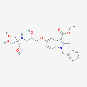 molecular formula C26H34N2O7 B503019 ethyl 1-benzyl-5-(3-{[1,3-dihydroxy-2-(hydroxymethyl)propan-2-yl]amino}-2-hydroxypropoxy)-2-methyl-1H-indole-3-carboxylate 