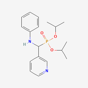 molecular formula C18H25N2O3P B5030195 Diisopropyl ((phenylamino)(pyridin-3-yl)methyl)phosphonate 