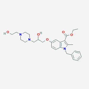 molecular formula C28H37N3O5 B503021 Ethyl 1-benzyl-5-[2-hydroxy-3-[4-(2-hydroxyethyl)piperazin-1-yl]propoxy]-2-methylindole-3-carboxylate CAS No. 539806-39-8