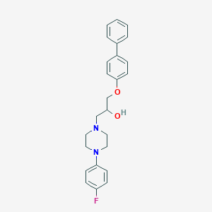 molecular formula C25H27FN2O2 B503023 1-[4-(4-Fluorophenyl)piperazinyl]-3-(4-phenylphenoxy)propan-2-ol CAS No. 524723-95-3