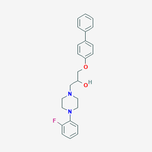 molecular formula C25H27FN2O2 B503024 1-[4-(2-Fluorophenyl)piperazin-1-yl]-3-(4-phenylphenoxy)propan-2-ol CAS No. 524723-96-4