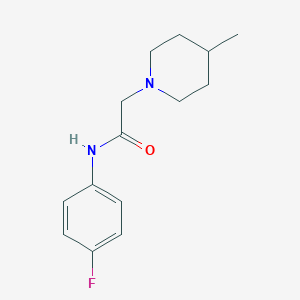 molecular formula C14H19FN2O B503034 N-(4-fluorophenyl)-2-(4-methylpiperidin-1-yl)acetamide CAS No. 406930-18-5