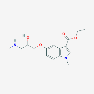 molecular formula C17H24N2O4 B503066 ethyl 5-(2-hydroxy-3-(methylamino)propoxy)-1,2-dimethyl-1H-indole-3-carboxylate CAS No. 923138-68-5