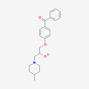 molecular formula C22H27NO3 B503067 {4-[2-Hydroxy-3-(4-methyl-1-piperidinyl)propoxy]phenyl}(phenyl)methanone CAS No. 838865-08-0