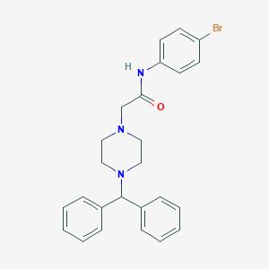 molecular formula C25H26BrN3O B503068 2-(4-benzhydryl-1-piperazinyl)-N-(4-bromophenyl)acetamide 
