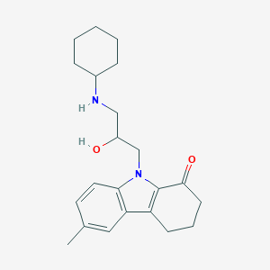 molecular formula C22H30N2O2 B503069 9-(3-(cyclohexylamino)-2-hydroxypropyl)-6-methyl-2,3,4,9-tetrahydro-1H-carbazol-1-one CAS No. 890642-39-4