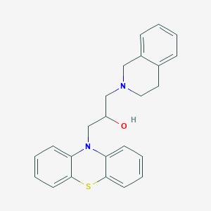 molecular formula C24H24N2OS B503073 1-(3,4-dihydro-2(1H)-isoquinolinyl)-3-(10H-phenothiazin-10-yl)-2-propanol 