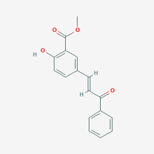 molecular formula C17H14O4 B503075 Methyl 2-hydroxy-5-(3-oxo-3-phenyl-1-propenyl)benzoate 