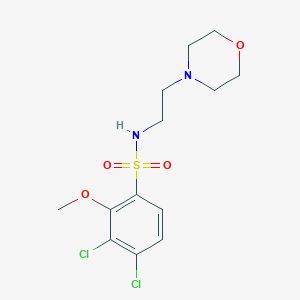 molecular formula C13H18Cl2N2O4S B503078 3,4-Dichloro-2-methoxy-N-(2-morpholin-4-yl-ethyl)-benzenesulfonamide CAS No. 446309-15-5